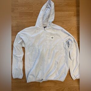 Adidas Trefoil White Windbreaker Jacket – Size L $20
